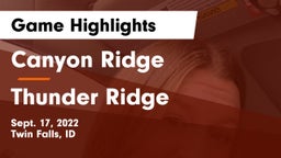 Canyon Ridge  vs Thunder Ridge  Game Highlights - Sept. 17, 2022