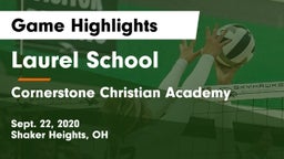 Laurel School vs Cornerstone Christian Academy Game Highlights - Sept. 22, 2020