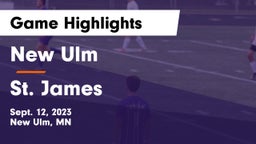 New Ulm  vs St. James  Game Highlights - Sept. 12, 2023