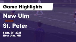 New Ulm  vs St. Peter  Game Highlights - Sept. 26, 2023