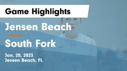 Jensen Beach  vs South Fork  Game Highlights - Jan. 20, 2023