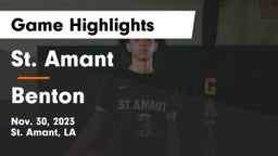 St. Amant  vs Benton  Game Highlights - Nov. 30, 2023