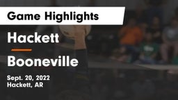 Hackett  vs Booneville  Game Highlights - Sept. 20, 2022