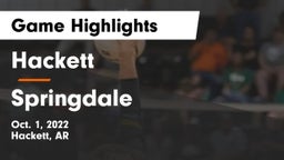Hackett  vs Springdale  Game Highlights - Oct. 1, 2022