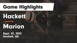 Hackett  vs Marion  Game Highlights - Sept. 23, 2023