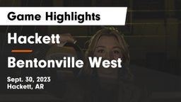 Hackett  vs Bentonville West Game Highlights - Sept. 30, 2023