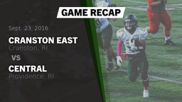 Recap: Cranston East  vs. Central  2016