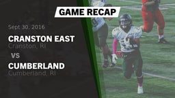 Recap: Cranston East  vs. Cumberland  2016