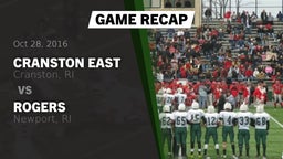 Recap: Cranston East  vs. Rogers  2016