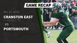 Recap: Cranston East  vs. Portsmouth 2016