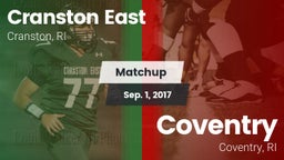 Matchup: Cranston East High vs. Coventry  2017