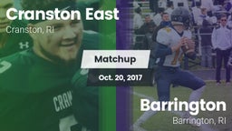 Matchup: Cranston East High vs. Barrington  2017