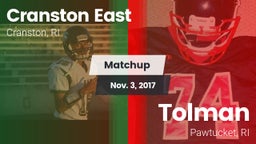 Matchup: Cranston East High vs. Tolman  2017