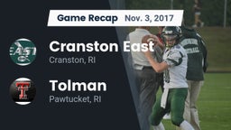 Recap: Cranston East  vs. Tolman  2017