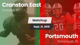 Matchup: Cranston East High vs. Portsmouth  2018