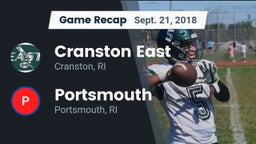 Recap: Cranston East  vs. Portsmouth  2018