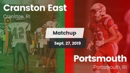 Matchup: Cranston East High vs. Portsmouth  2019