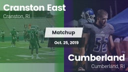 Matchup: Cranston East High vs. Cumberland  2019