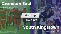 Matchup: Cranston East High vs. South Kingstown  2019