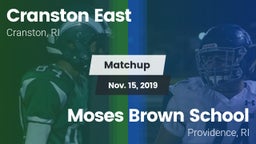 Matchup: Cranston East High vs. Moses Brown School 2019