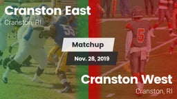Matchup: Cranston East High vs. Cranston West  2019