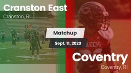 Matchup: Cranston East High vs. Coventry  2020