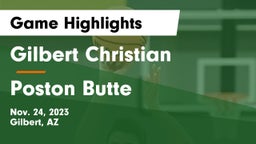 Gilbert Christian  vs Poston Butte  Game Highlights - Nov. 24, 2023