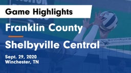 Franklin County  vs Shelbyville Central  Game Highlights - Sept. 29, 2020