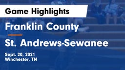 Franklin County  vs St. Andrews-Sewanee Game Highlights - Sept. 20, 2021