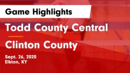 Todd County Central  vs Clinton County  Game Highlights - Sept. 26, 2020