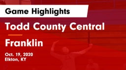 Todd County Central  vs Franklin  Game Highlights - Oct. 19, 2020