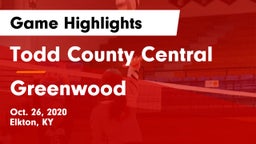 Todd County Central  vs Greenwood  Game Highlights - Oct. 26, 2020