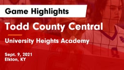 Todd County Central  vs University Heights Academy Game Highlights - Sept. 9, 2021
