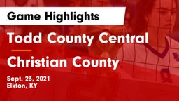 Todd County Central  vs Christian County  Game Highlights - Sept. 23, 2021
