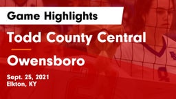 Todd County Central  vs Owensboro  Game Highlights - Sept. 25, 2021