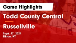 Todd County Central  vs Russellville  Game Highlights - Sept. 27, 2021