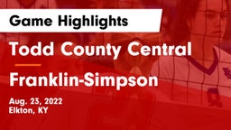 Todd County Central  vs Franklin-Simpson  Game Highlights - Aug. 23, 2022