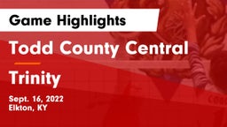 Todd County Central  vs Trinity  Game Highlights - Sept. 16, 2022