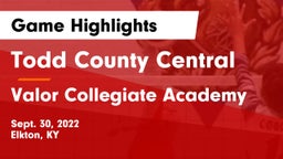 Todd County Central  vs Valor Collegiate Academy Game Highlights - Sept. 30, 2022