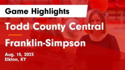 Todd County Central  vs Franklin-Simpson  Game Highlights - Aug. 15, 2023