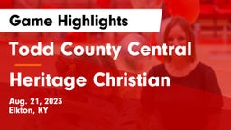 Todd County Central  vs Heritage Christian Game Highlights - Aug. 21, 2023
