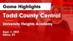 Todd County Central  vs University Heights Academy Game Highlights - Sept. 7, 2023