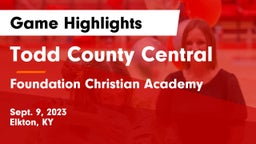 Todd County Central  vs Foundation Christian Academy Game Highlights - Sept. 9, 2023