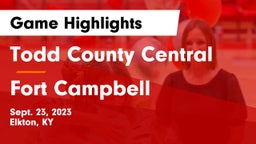 Todd County Central  vs Fort Campbell  Game Highlights - Sept. 23, 2023