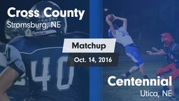 Matchup: Cross County High vs. Centennial  2016