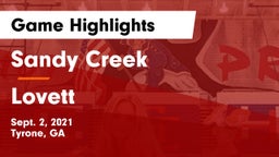 Sandy Creek  vs Lovett  Game Highlights - Sept. 2, 2021