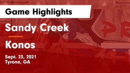 Sandy Creek  vs Konos Game Highlights - Sept. 23, 2021