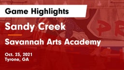 Sandy Creek  vs Savannah Arts Academy Game Highlights - Oct. 23, 2021