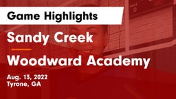 Sandy Creek  vs Woodward Academy Game Highlights - Aug. 13, 2022