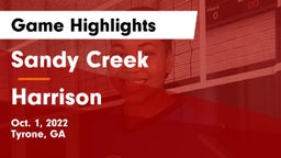 Sandy Creek  vs Harrison  Game Highlights - Oct. 1, 2022